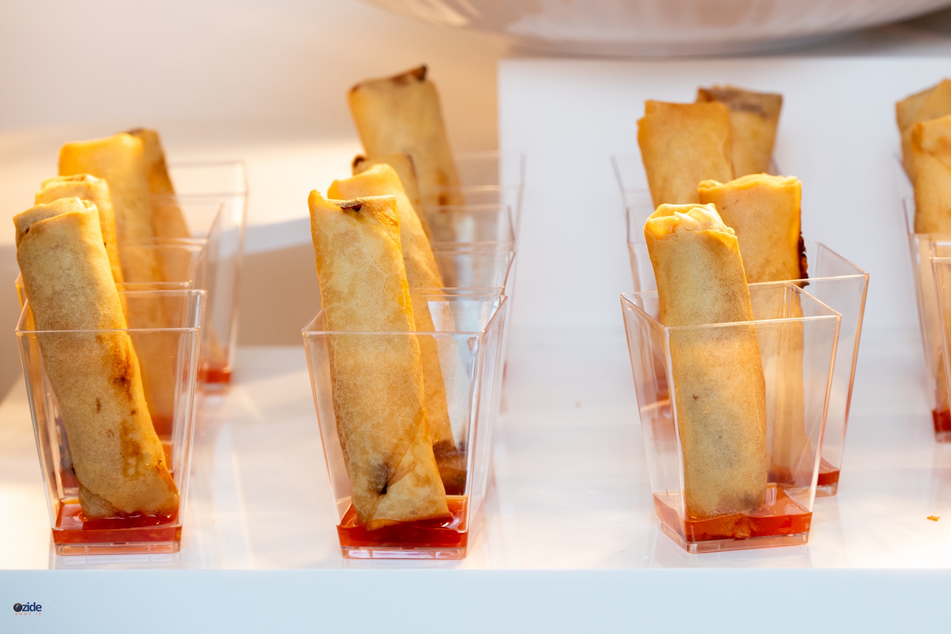 Spring rolls in cups